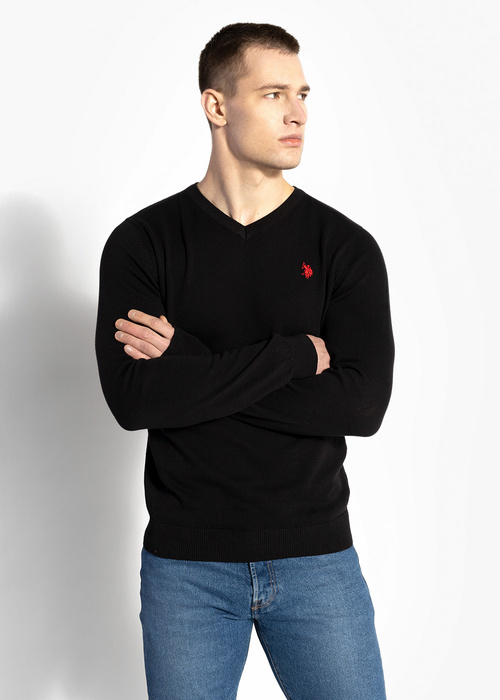 Herren Pullover Schwarz U.S. POLO US16151-191 