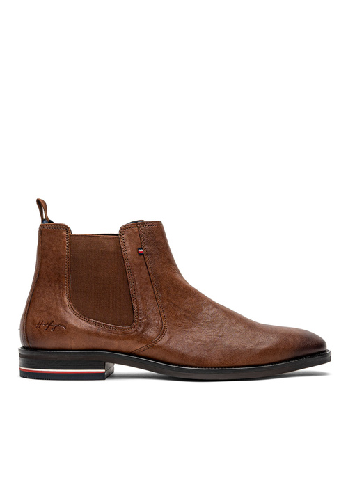 Herren Chelsea-Boots Braun Tommy Hilfiger Signature Hilfiger Lth Chelsea