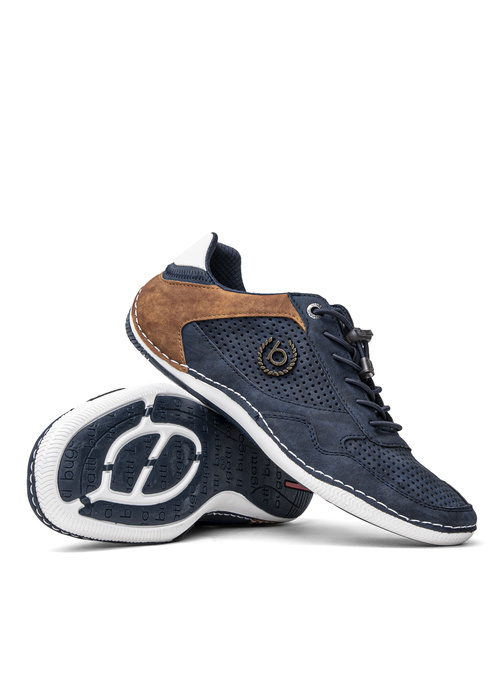 Herren Halbschuhe Dunkelblau Bugatti Canario