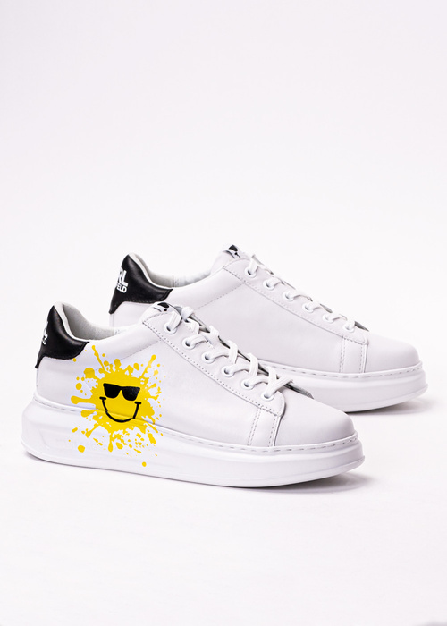 Damen Sneaker Weiß Karl Lagerfeld KAPRI Lo Lace KL x Smiley
