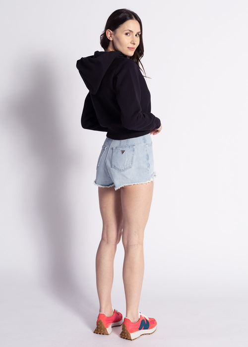 Champion Premium Cropped Reverse Weave Script Logo Hoodie (112691-KK001)