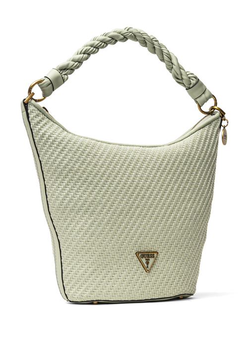 Damen Beuteltasche Grün Guess Hassie Bucket Hobo
