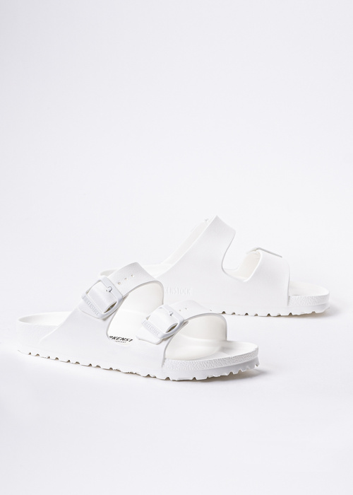 Birkenstock Arizona Essentials Damen Pantoletten weiß